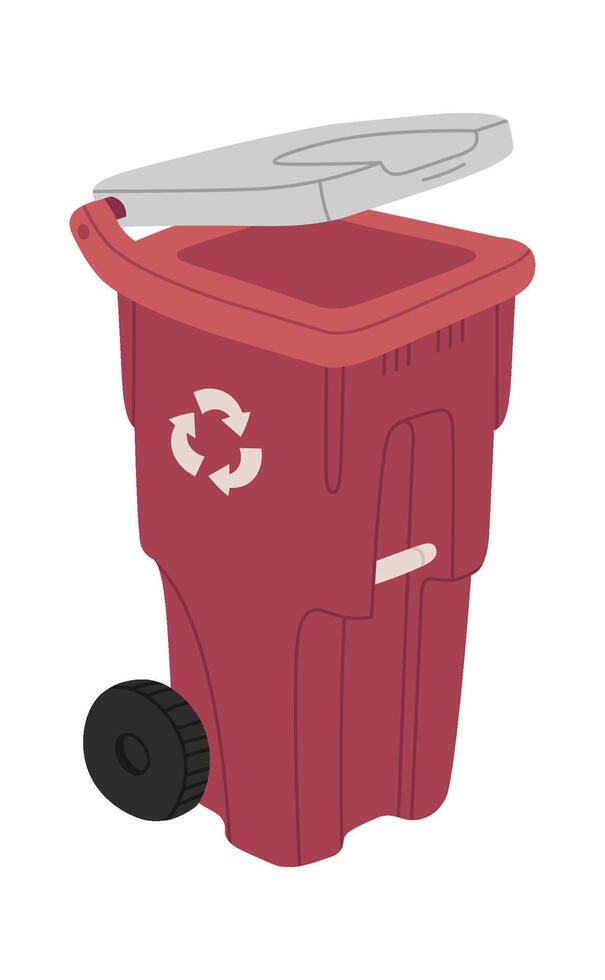 Recycle plastic container for waste flat icon vector