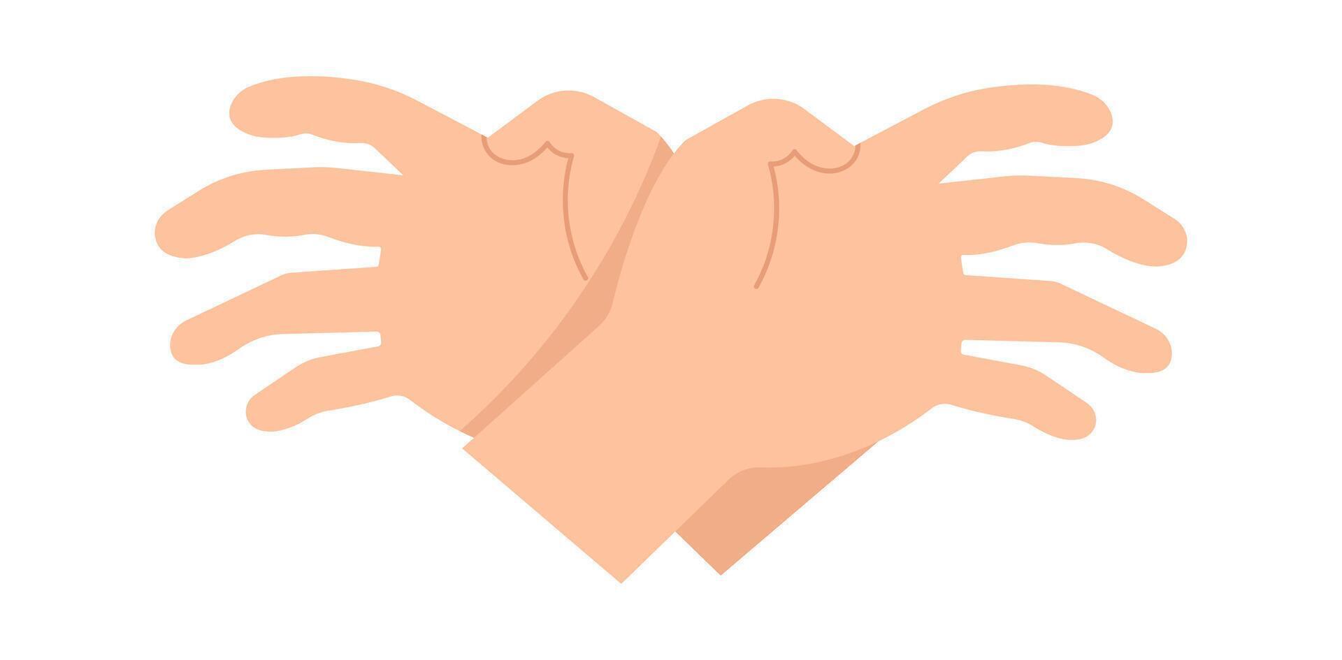Hand flat icon Make spiders with fingers vector