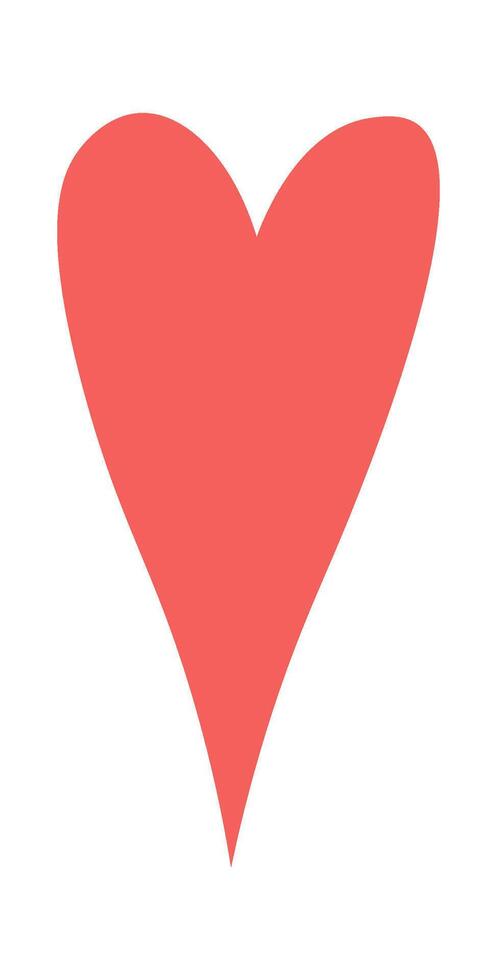 Decorative hearts line art Valentine days contemporary design Illustration vector