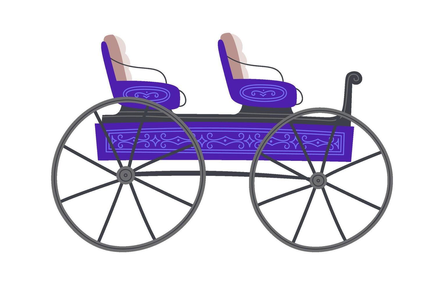 Vintage carriage for movement flat icon Ancient transport Flat Illustration Icon vector