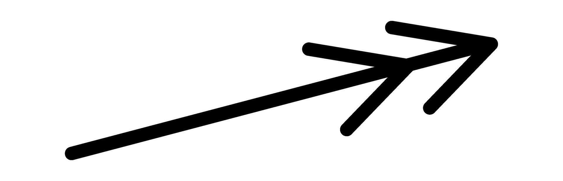 Cartoon arrow flat icon Line points in particular direction Illustration vector