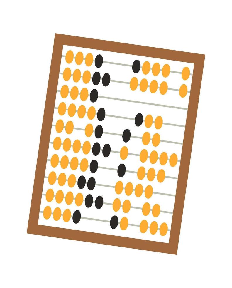 Abacus flat icon Math lesson vector