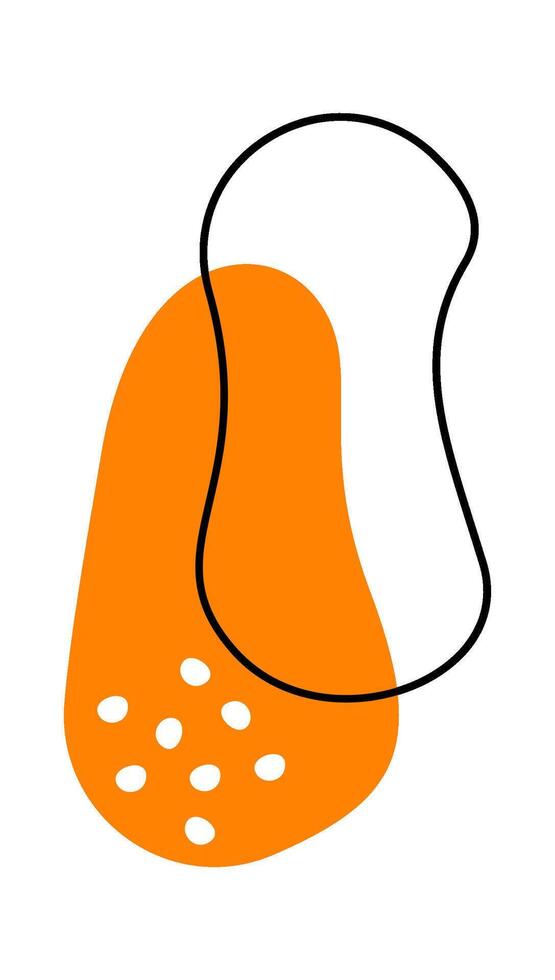 Hand drawn abstract spots flat icon Hand Drawn vector