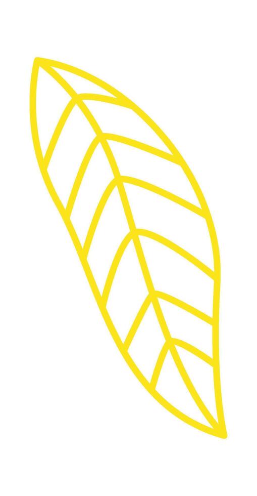 Hand drawn abstract leaf flat icon Flat Illustration vector