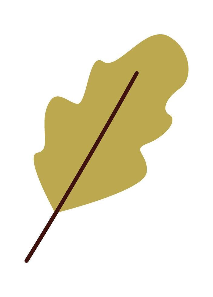 Abstract hand drawn leaf flat icon Illustration vector