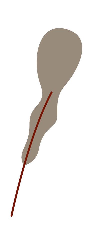 Abstract hand drawn leaf flat icon Drawn Icon vector