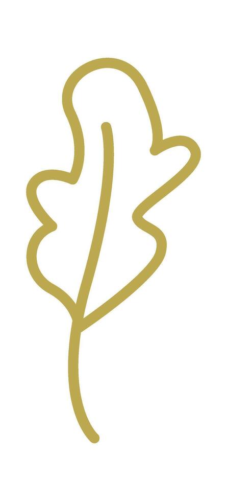 Abstract hand drawn leaf flat icon Drawn vector