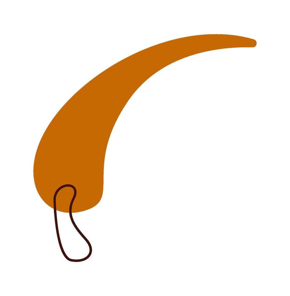 Abstract hand drawn pepper flat icon Illustration vector