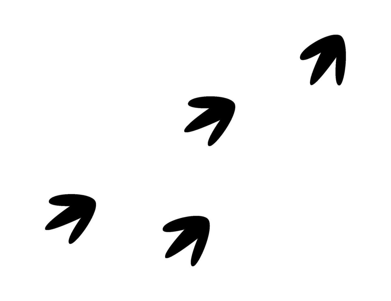 Hand drawn dinosaur footprint flat icon vector