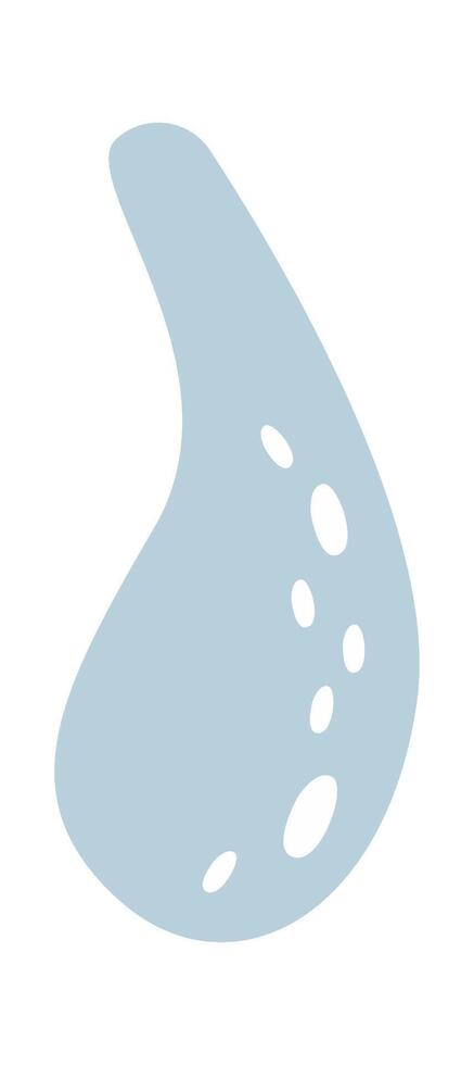 Abstract hand drawn water drop flat icon vector