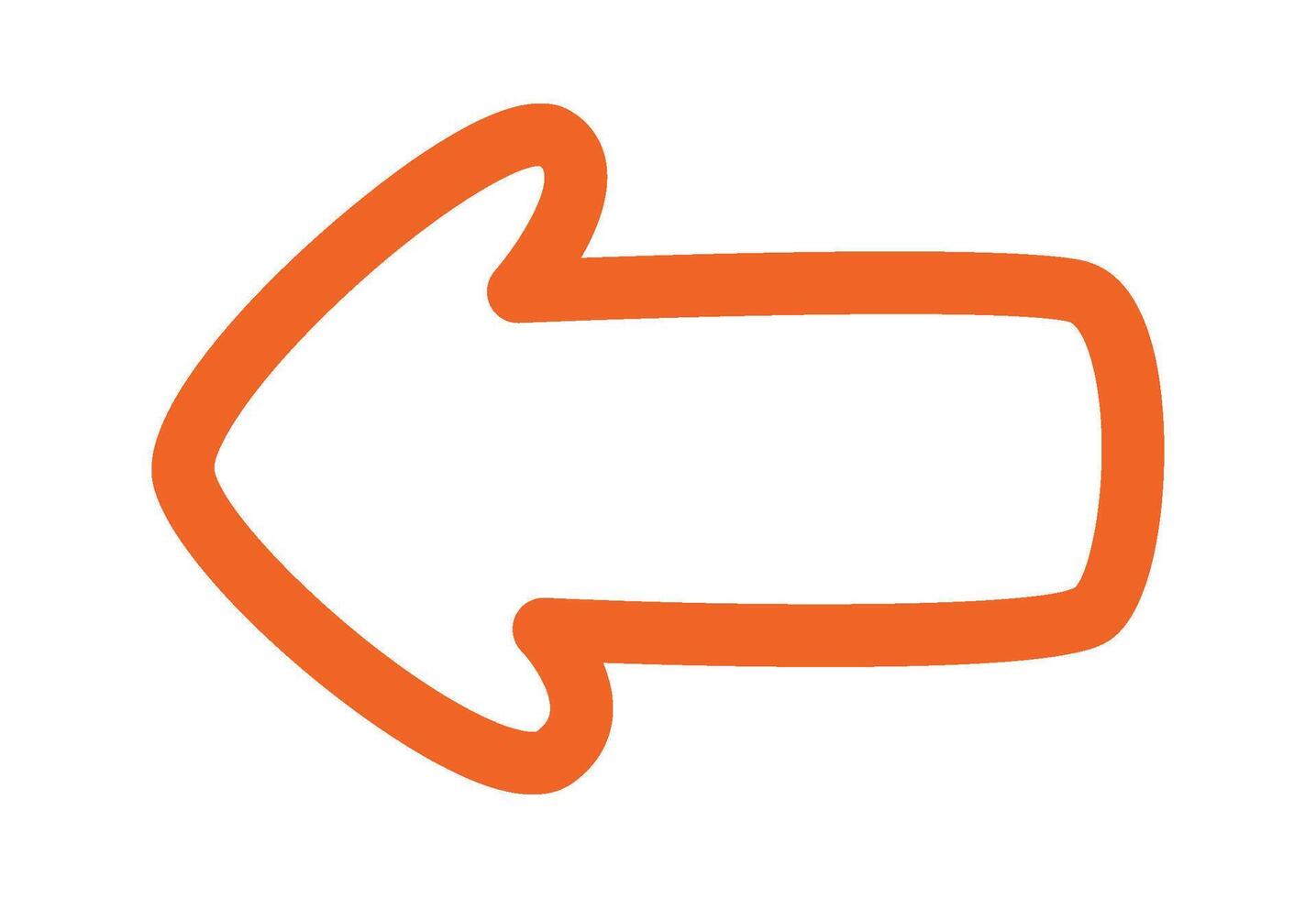 Colored doodle arrow flat icon Showing direction Illustration vector