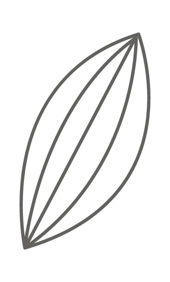 Leaf of dandelion line art Contemporary floral design Icon vector