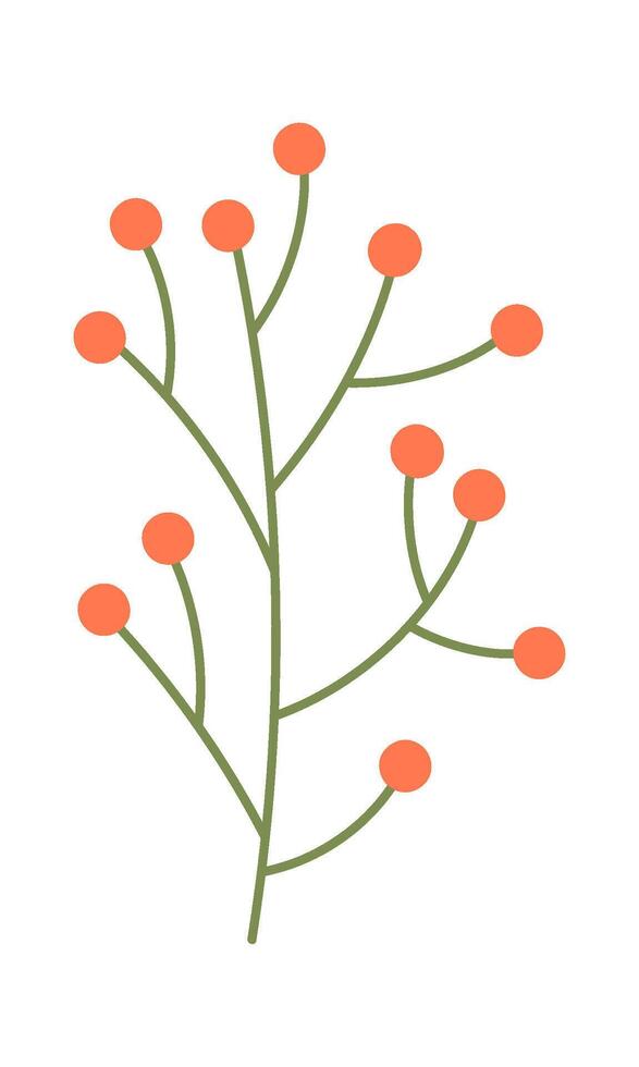 Flower decor element flat icon Wildflowers Illustration vector