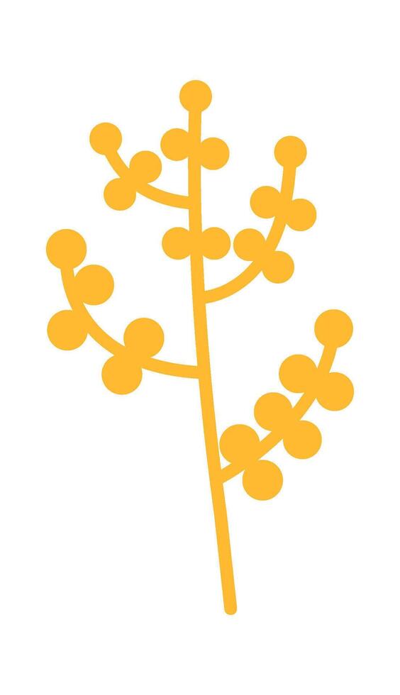 Wildflower decor element flat icon Flat Illustration Icon vector