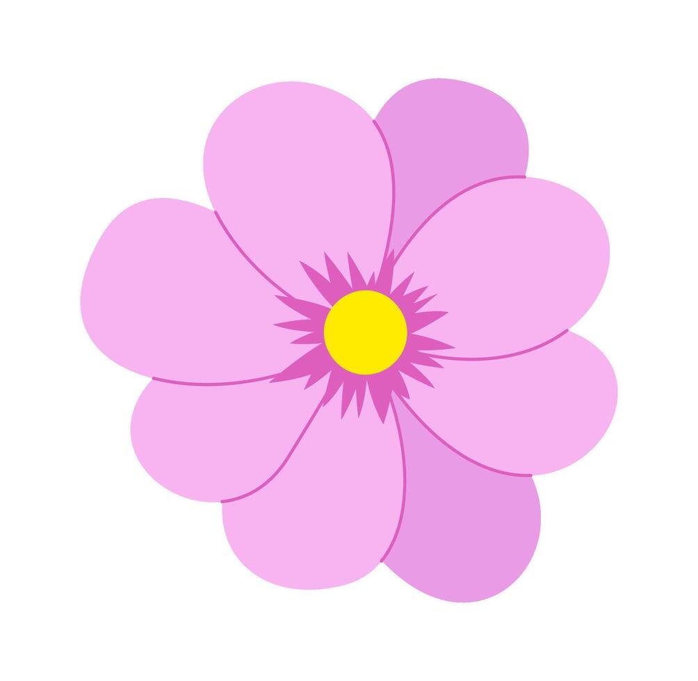 Wildflower decor element flat icon Drawn Icon vector