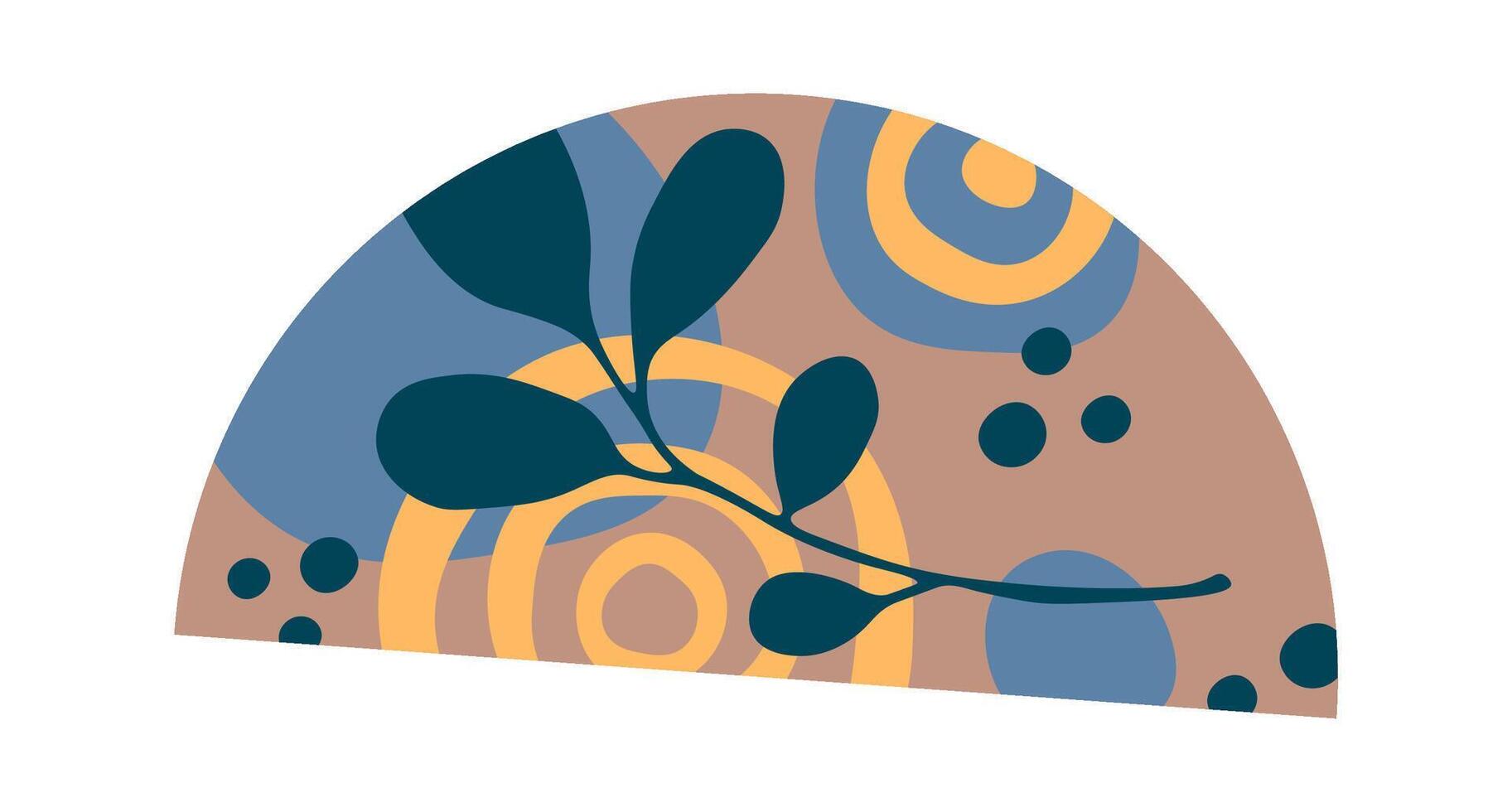 Geometric shapes picture with abstraction Hand Drawn vector
