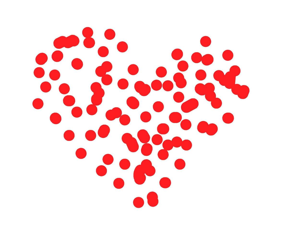 Hand drawn contemporary heart with patterns flat icon Flat Illustration Hand Drawn Icon vector