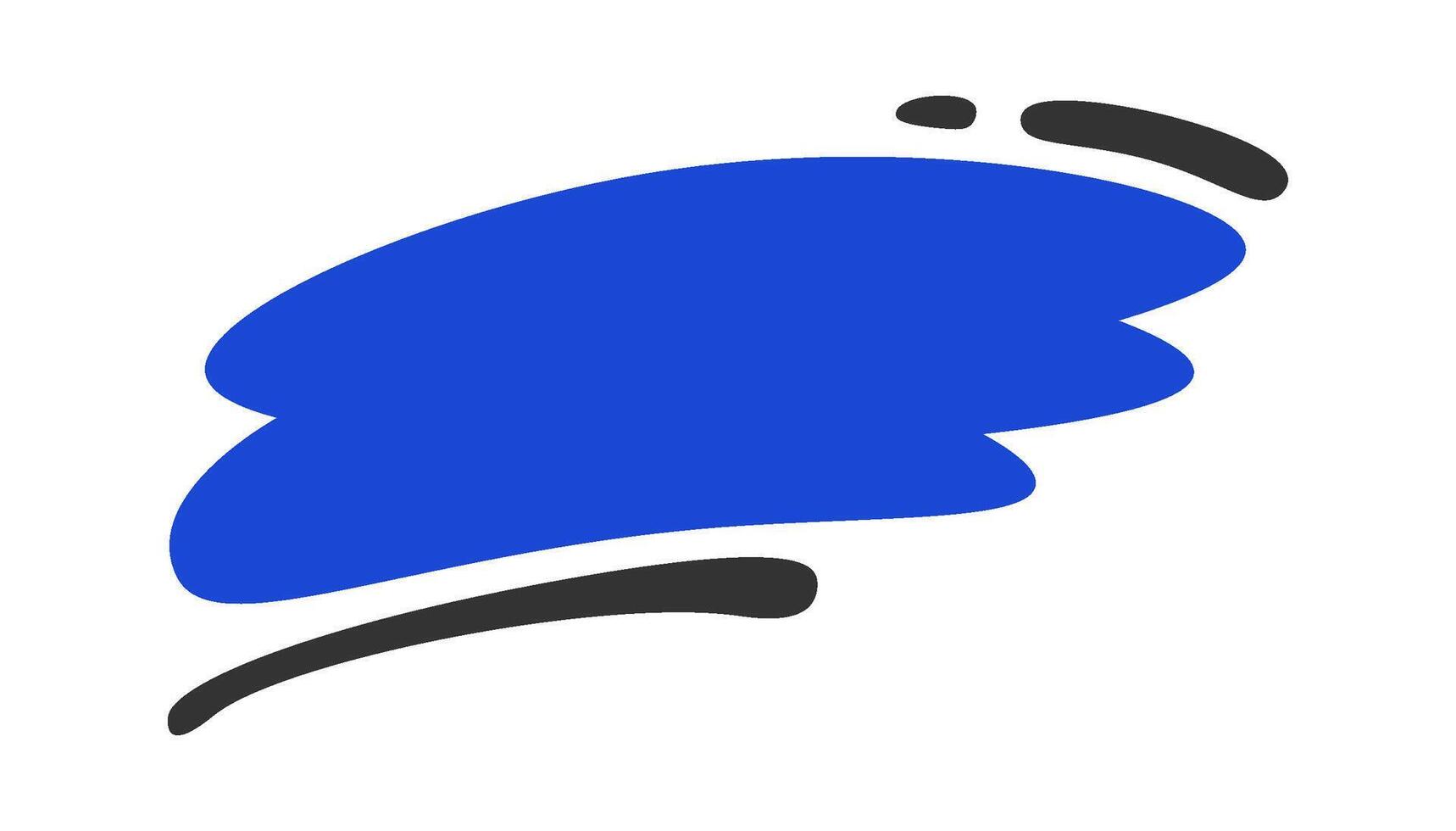 Hand drawn shape flat icon Simple blue background vector