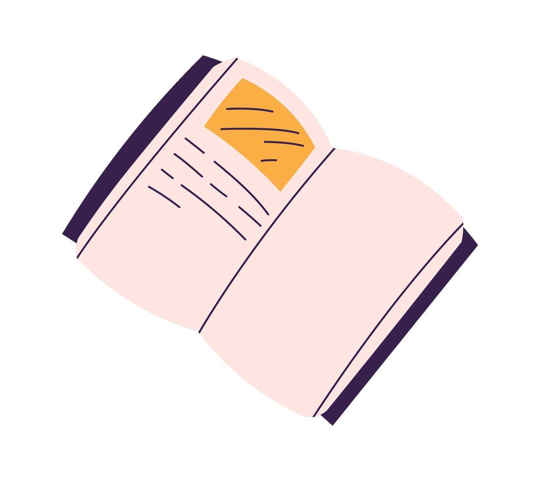 Open book flat icon Learning new information Library vector