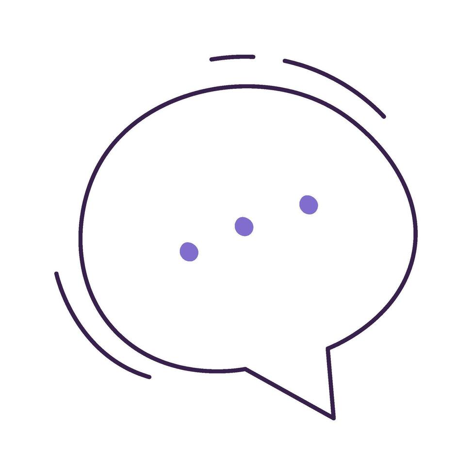 Notification flat icon New message Online communication vector