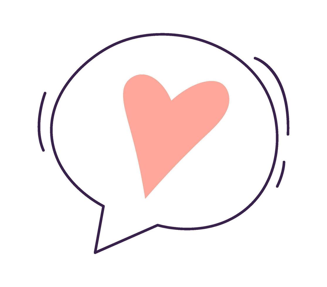 Notification flat icon New message Online communication Illustration vector