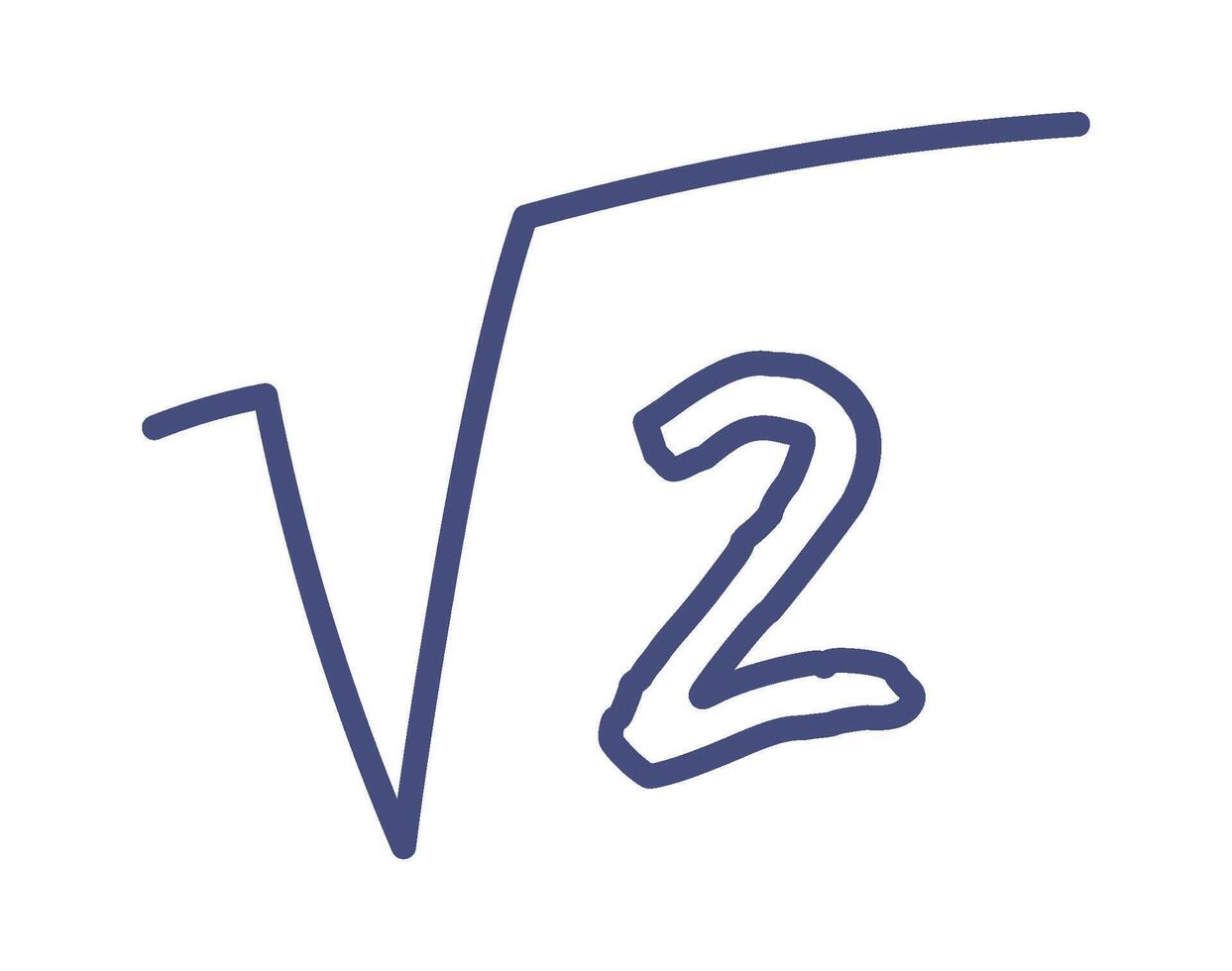 Square root line icon Math school lesson vector