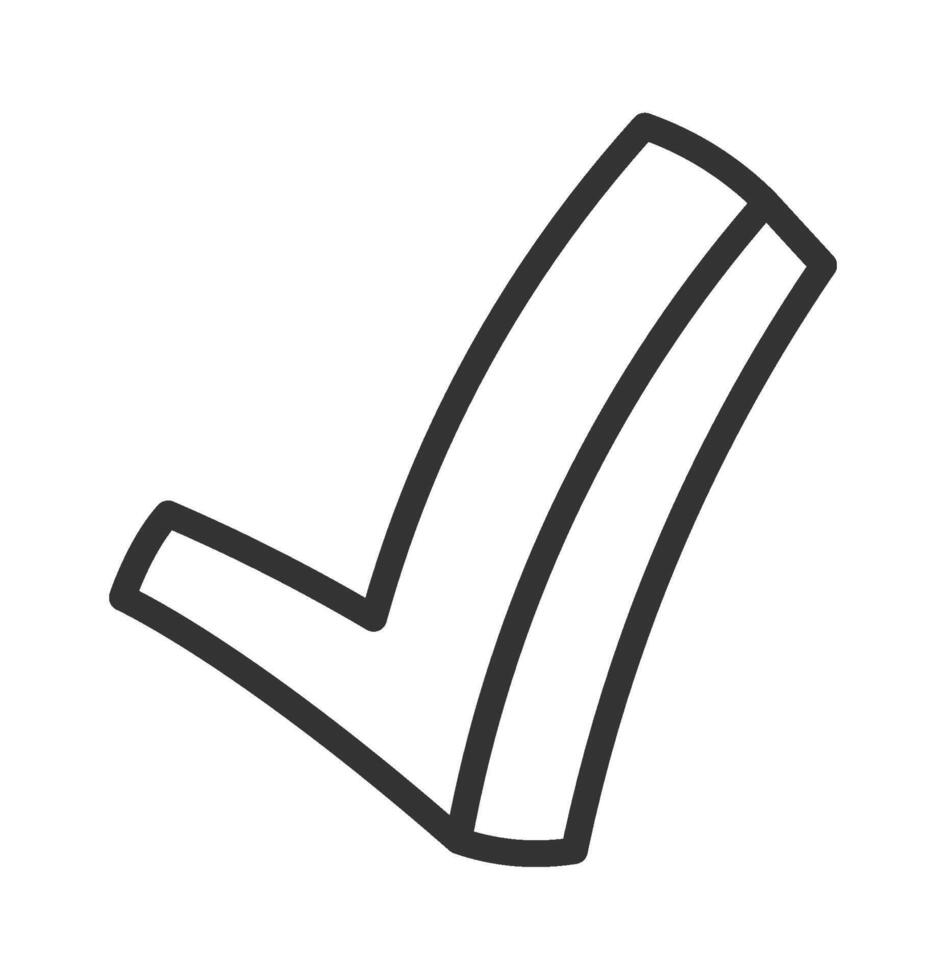 Check mark sign flat icon vector