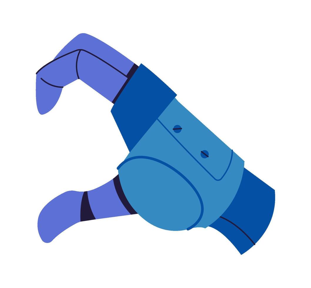 Robot showing half heart gesture flat icon vector