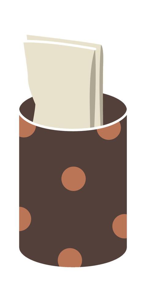 Bill in plastic cup flat icon vector
