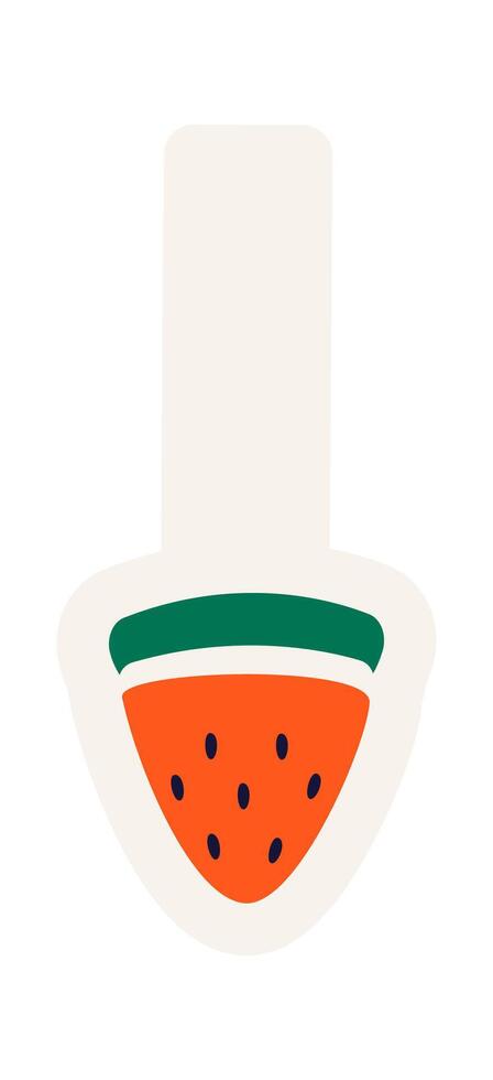 Strawberry bookmark flat icon Mark place in book vector