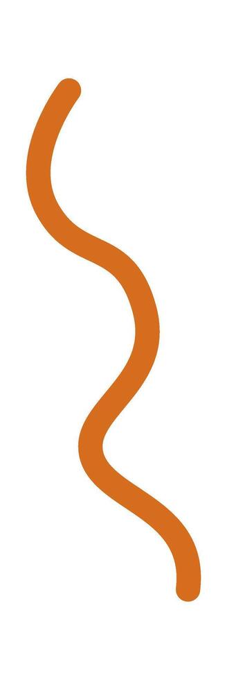 Abstract african curly line flat icon vector