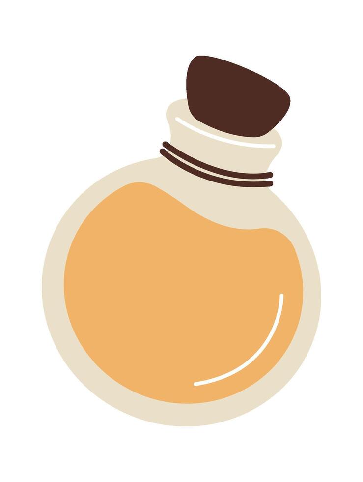 Magic poison in bottle flat icon Magical art Illustration vector