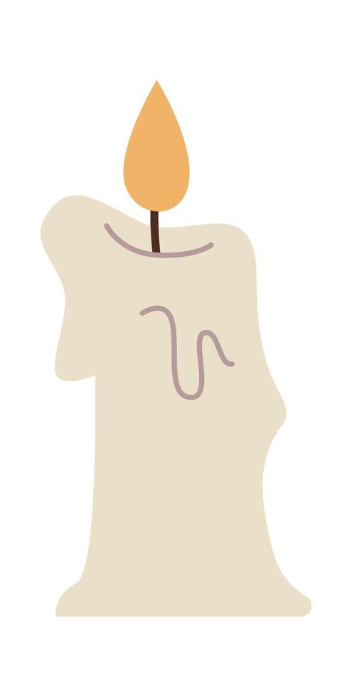 Candle for magical rituals flat icon vector