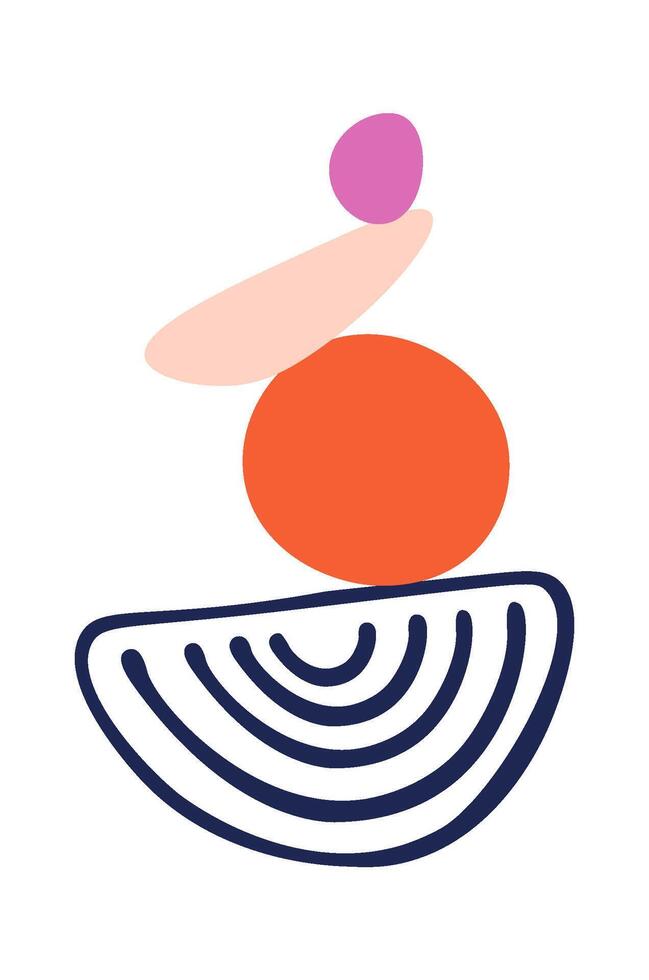 Hand drawn abstract doodle flat icon Flat Illustration Icon vector