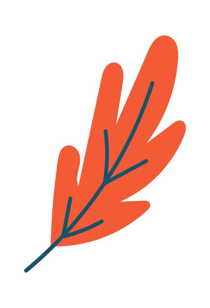 Hand drawn tree branch doodle element flat icon vector