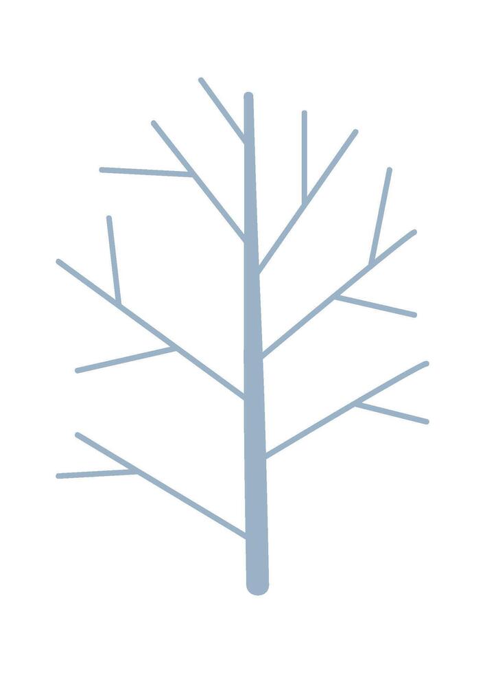 Flat Illustration Icon Hand drawn forest doodle element flat icon Cute trees vector