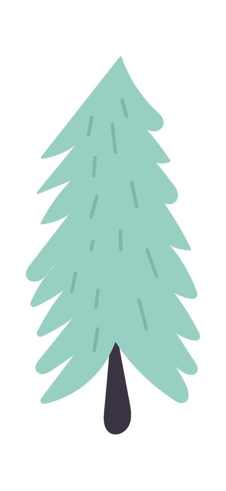 Hand Drawn Icon Hand drawn forest doodle element flat icon Cute trees vector