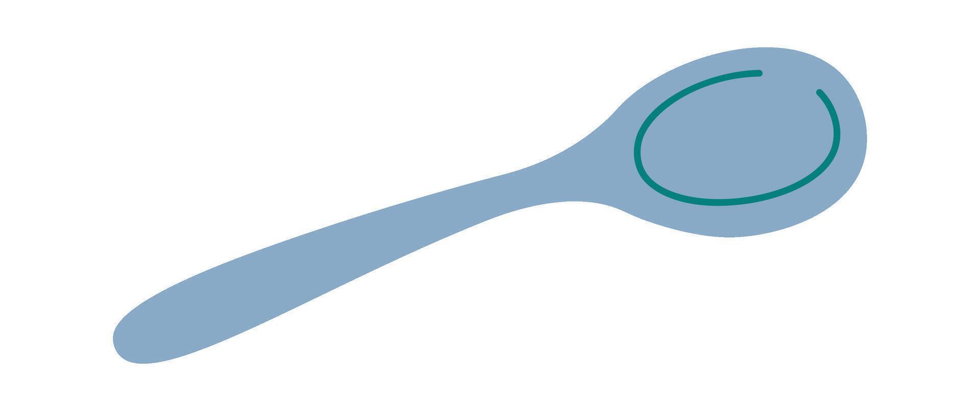 Spoon flat icon Kitchen utensil vector