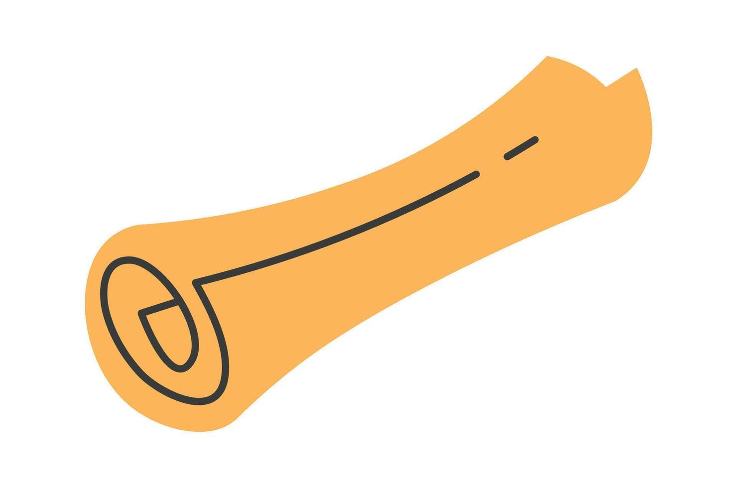Diploma flat icon Rolled parchment scroll vector
