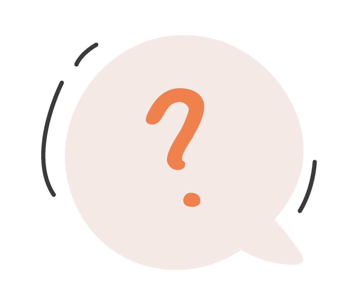 Message cloud with emoji flat icon Question mark vector