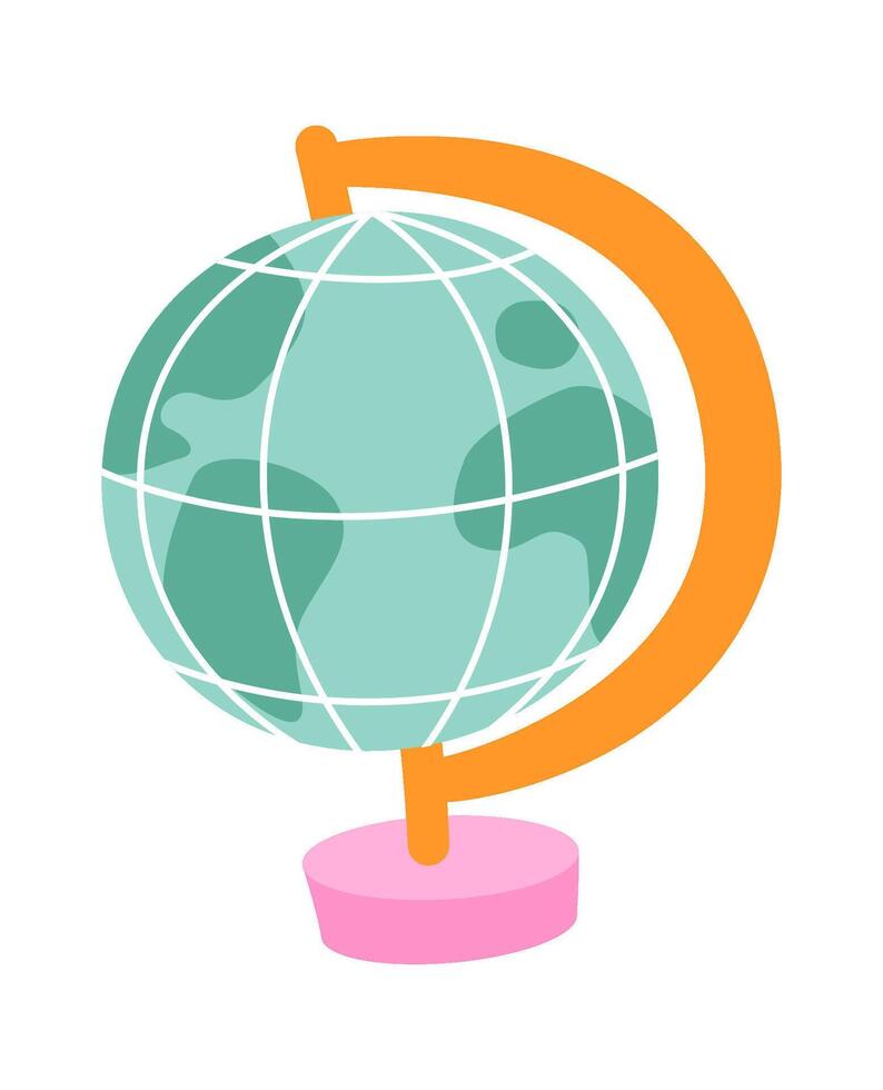 Globe for geography lessons flat icon vector