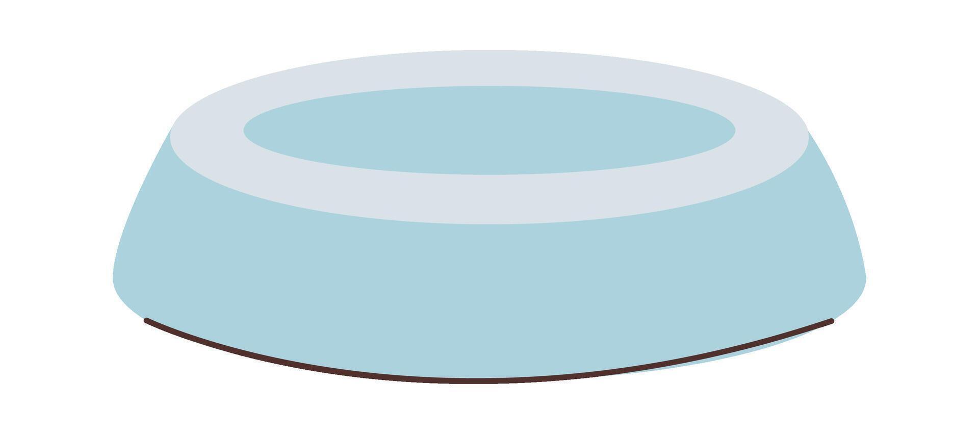 Dog metal food plate flat icon vector