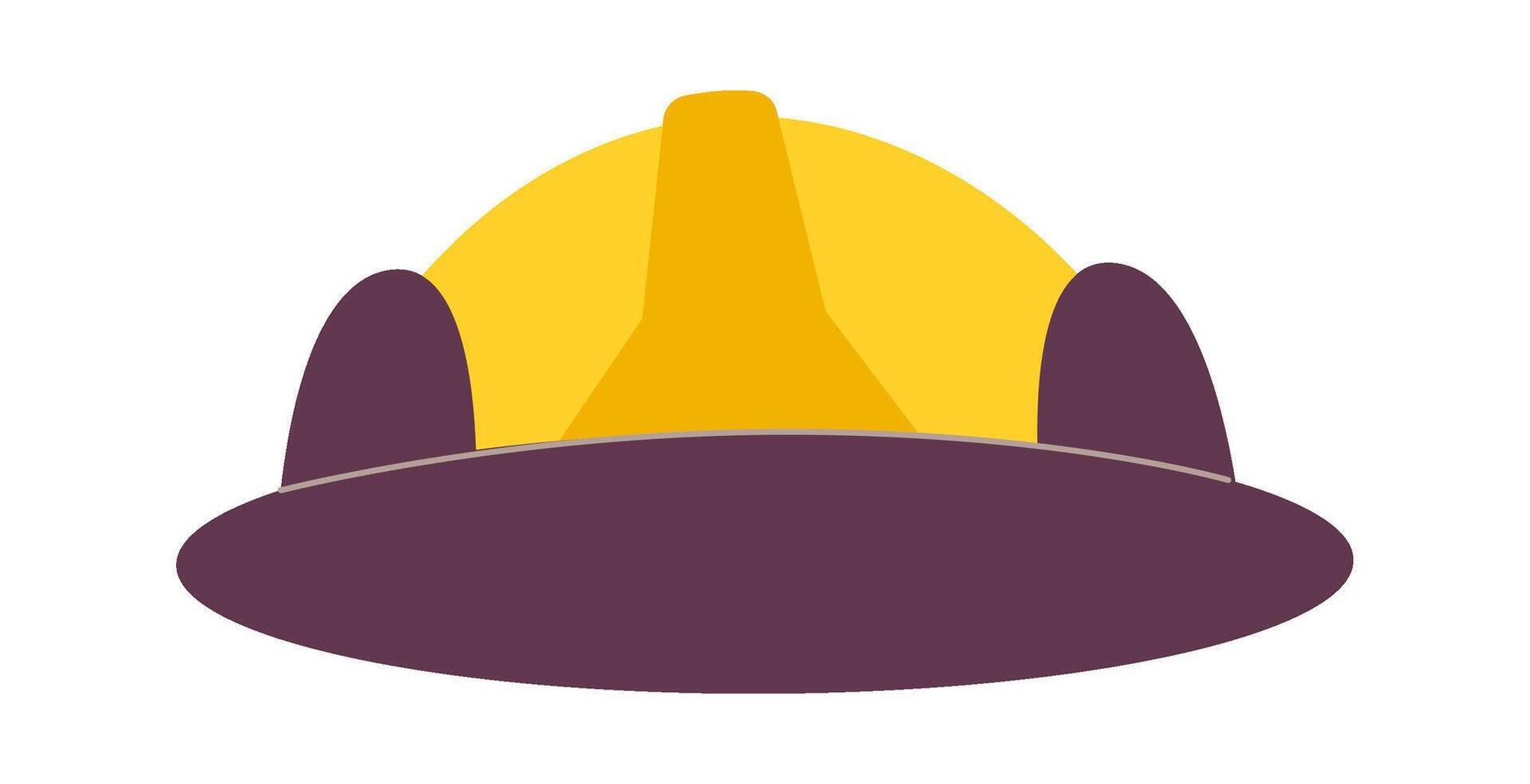 Protective helmet for fireman flat icon Illustration vector