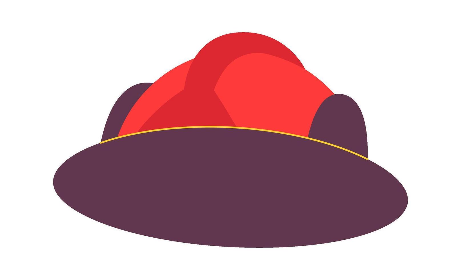 Protective helmet for fireman flat icon vector