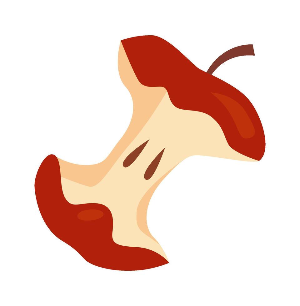 Food apple waste flat icon Environmental Impact vector