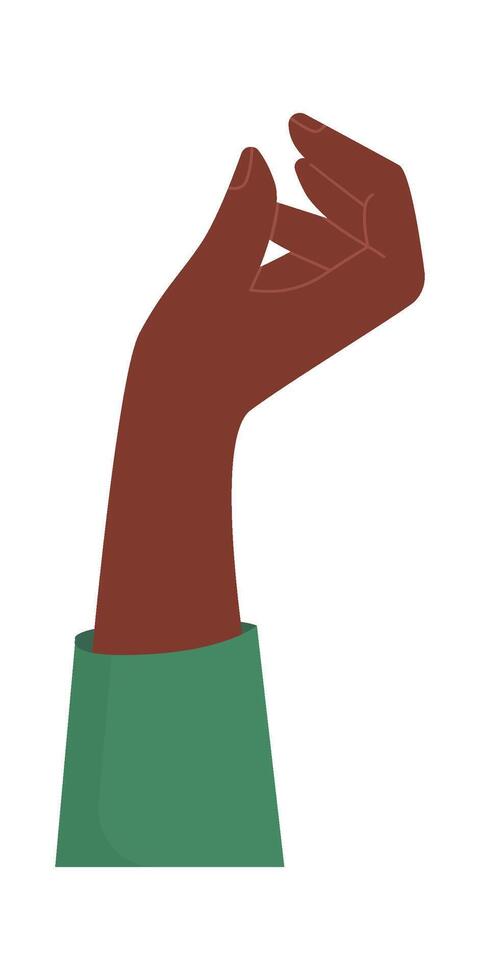 Hand holding things flat icon Showing elements Flat Illustration vector