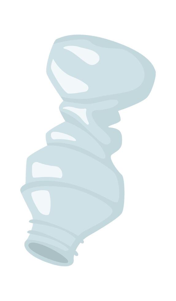 Plastic bottle flat icon Trash Eco awareness vector