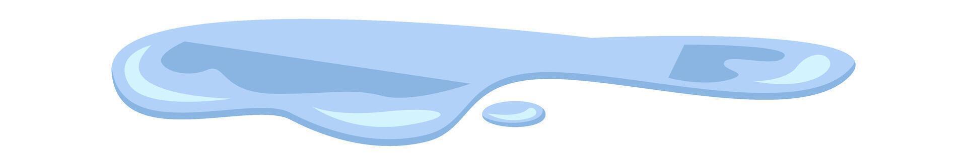 Puddle of water flat icon Wet place Flat Illustration vector