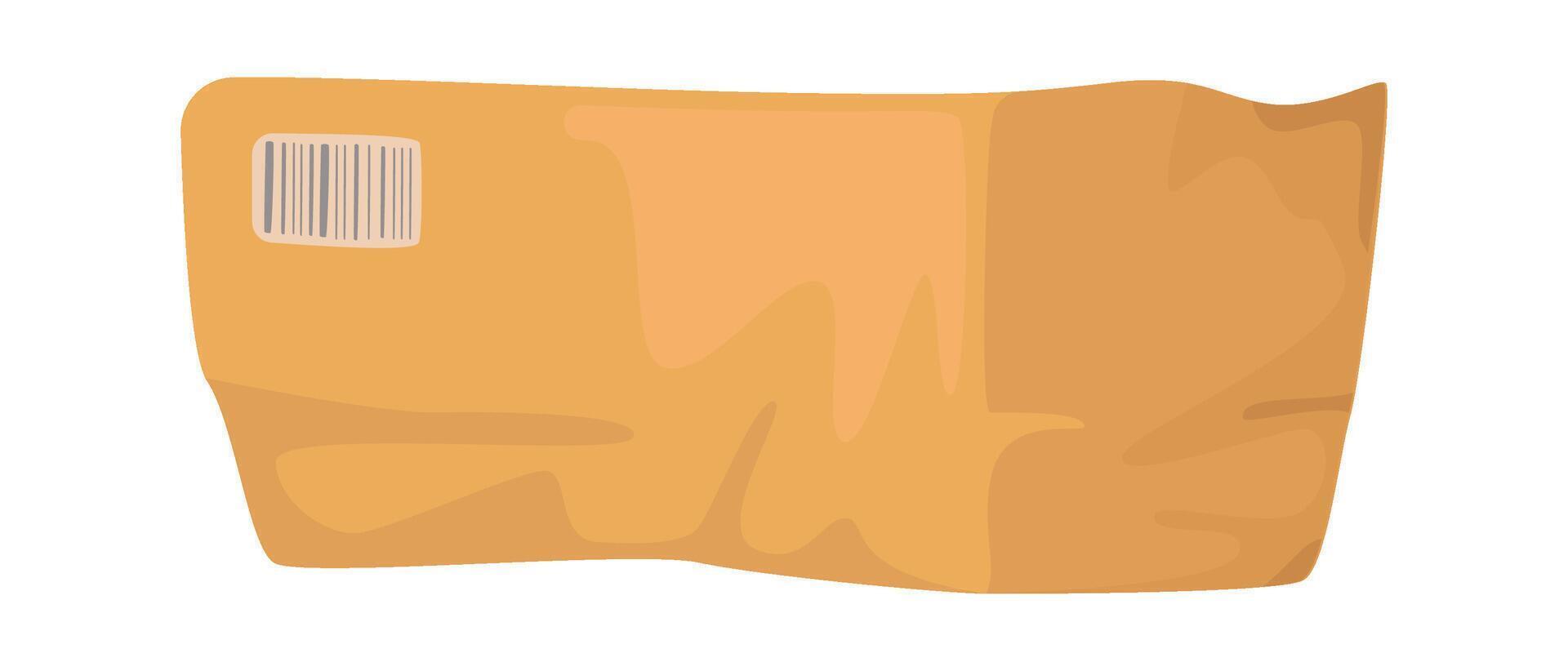 Damaged and broken cardboard box flat icon Paper packaging for parcel Hand Drawn Icon vector