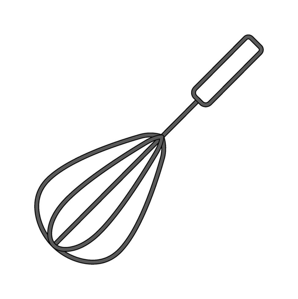 Whisk line icon Whipping manual device Cooking utensils vector